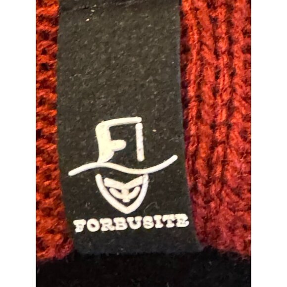 Forbusite Ribbed Knit Slouchy Beanie Hat Red Unisex One Size - Picture 8 of 9